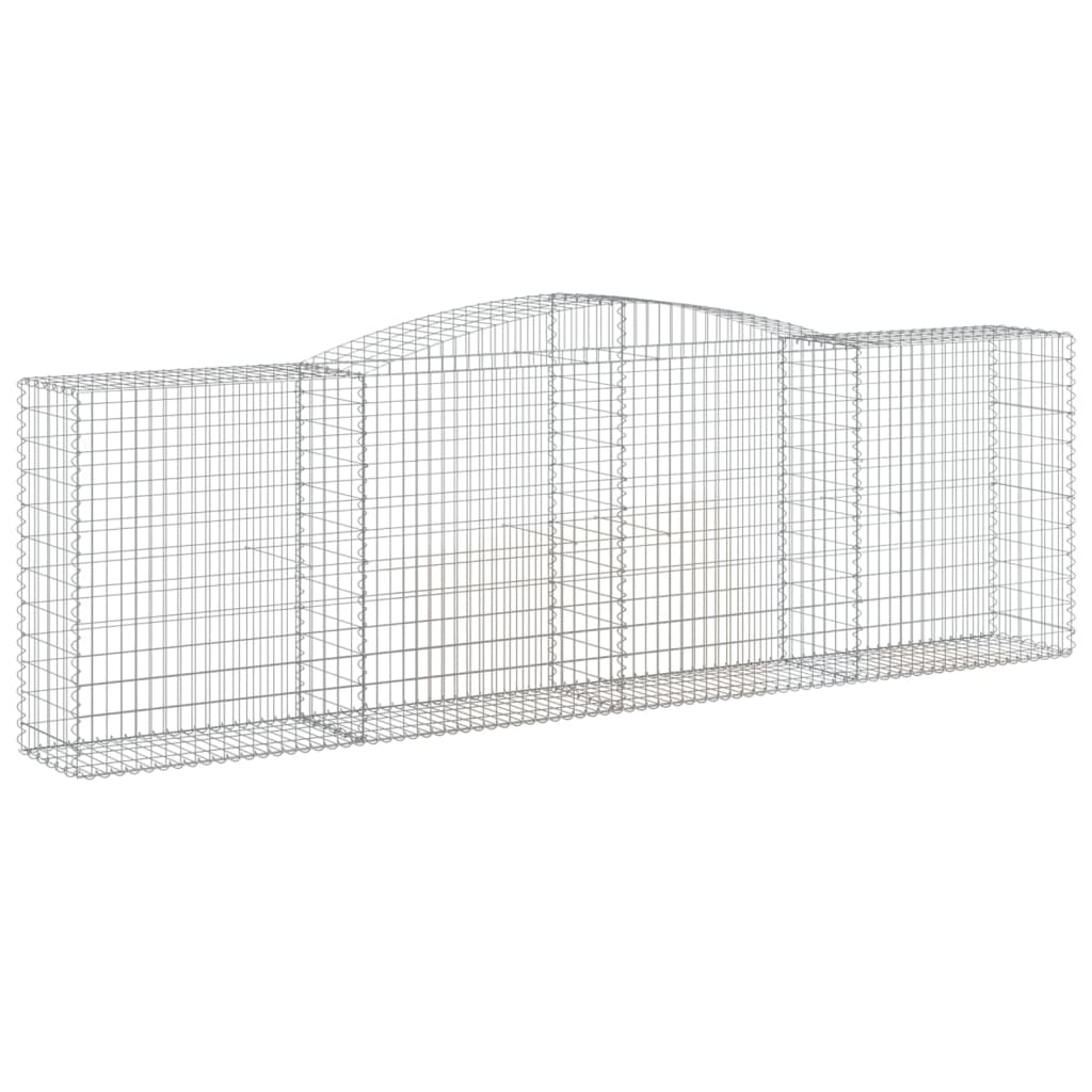 Gabionska košara s lukom 400x50x120/140 cm pocinčano željezo