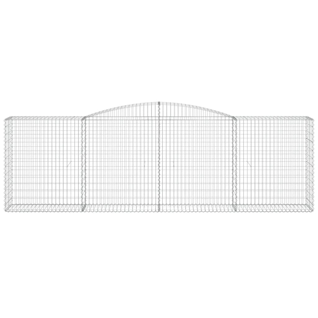 Gabionska košara s lukom 400x50x120/140 cm pocinčano željezo