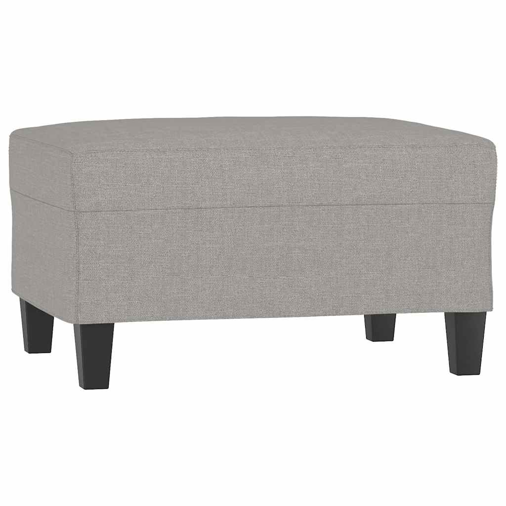 Trosjed s tabureom svjetlosivi 210 cm od tkanine
