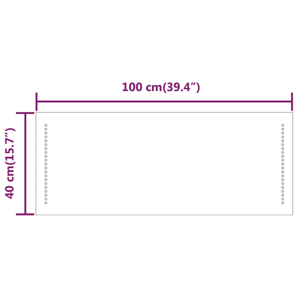 LED kupaonsko ogledalo 40x100 cm