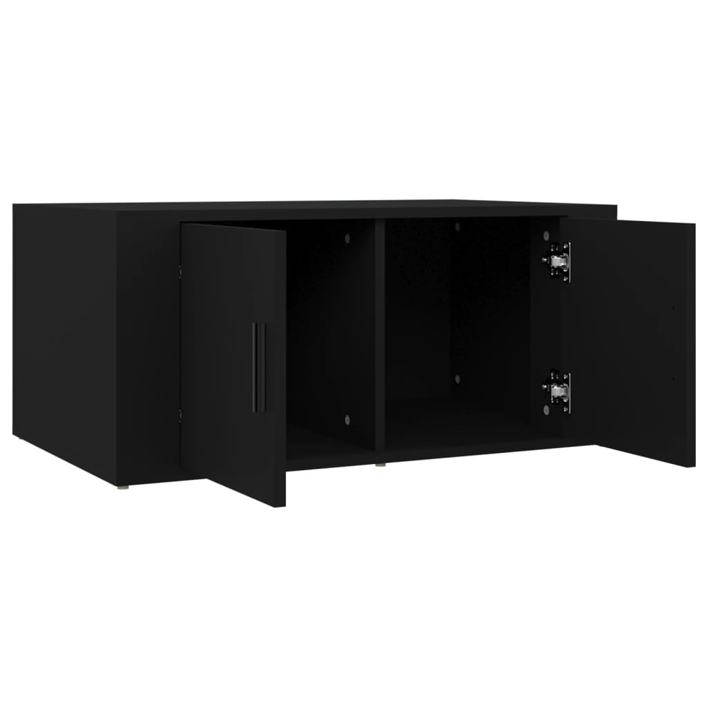 Stolić za kavu crni 80 x 50 x 36 cm od konstruiranog drva