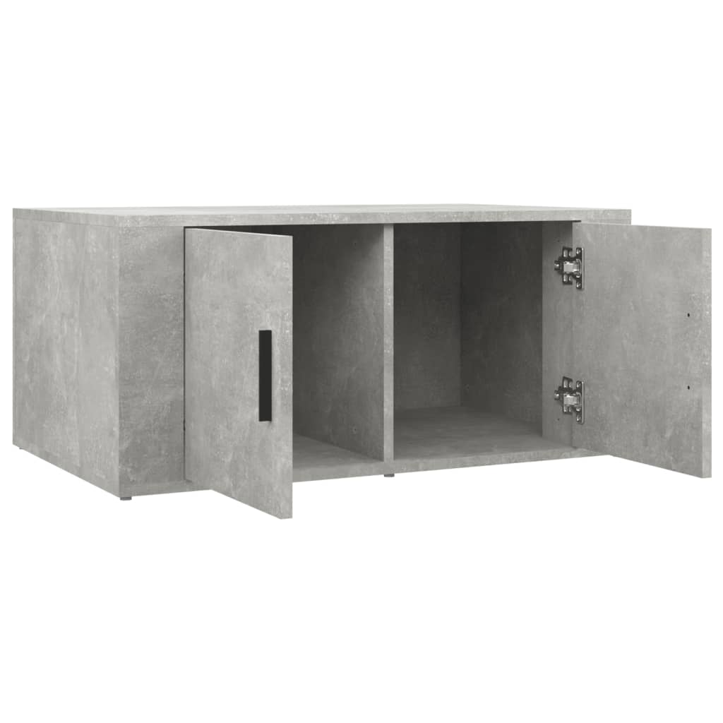 Stolić za kavu boja betona 80x50x36 cm konstruirano drvo