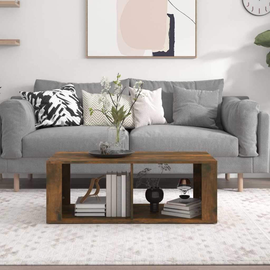 Stolić za kavu boja hrasta 100 x 50 x 36 cm konstruirano drvo