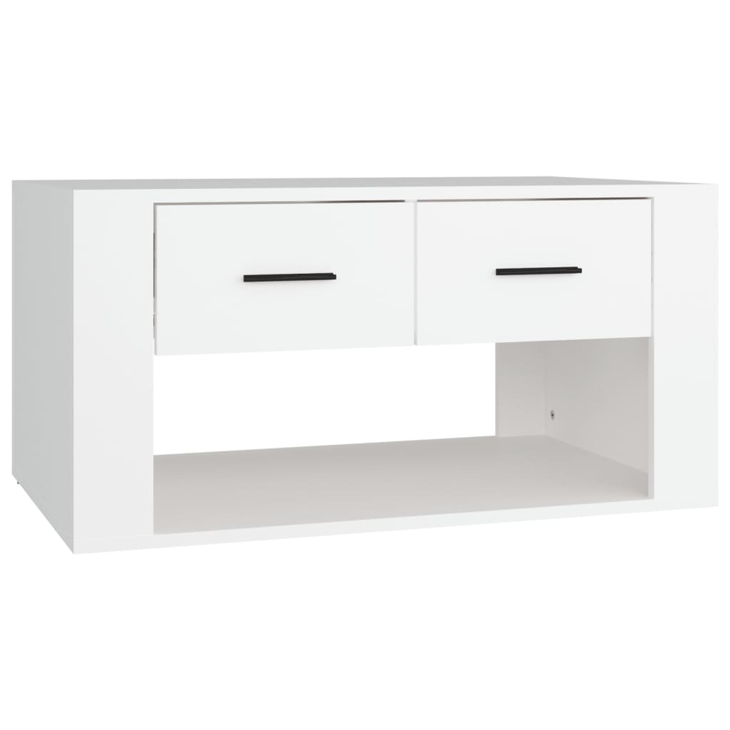 Stolić za kavu bijeli 80 x 50 x 40 cm od konstruiranog drva