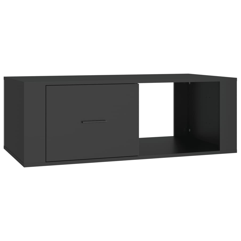 Stolić za kavu crni 100 x 50,5 x 35 cm od konstruiranog drva