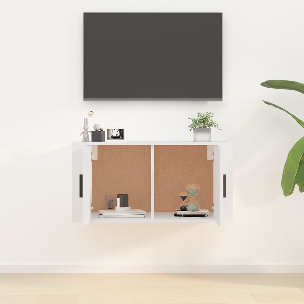 Zidni TV ormarić bijeli 80x34,5x40 cm