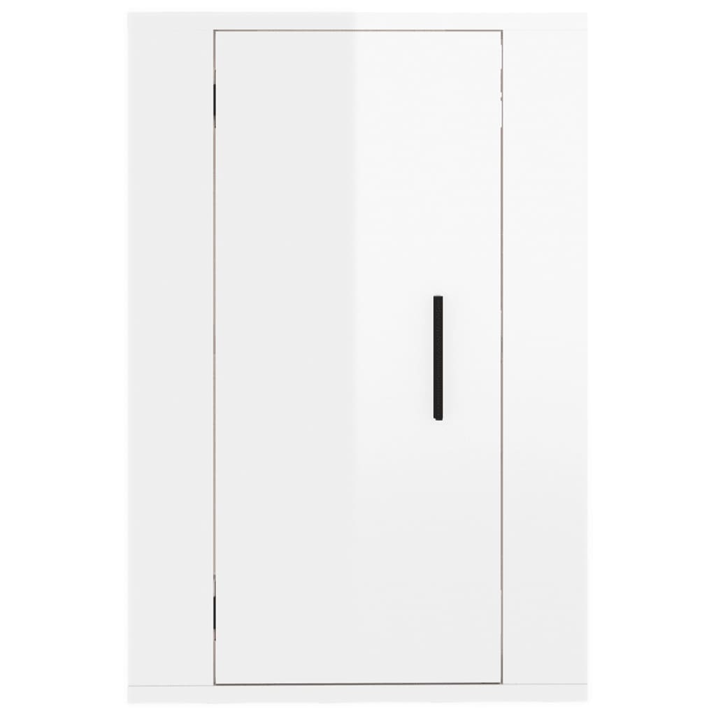 Zidni TV ormarići 2 kom visoki sjaj bijeli 40x34,5x60 cm