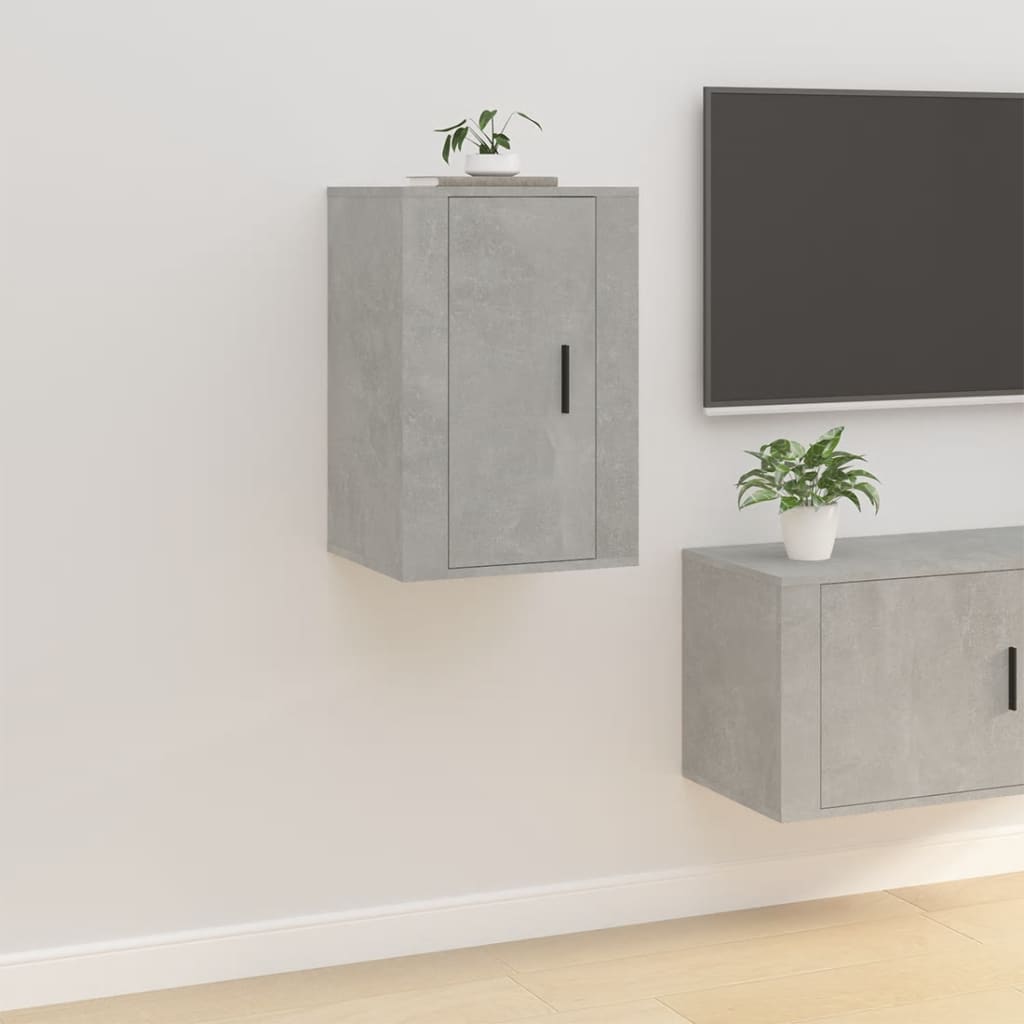 Zidni TV ormarići 2 kom siva boja betona 40 x 34,5 x 60 cm