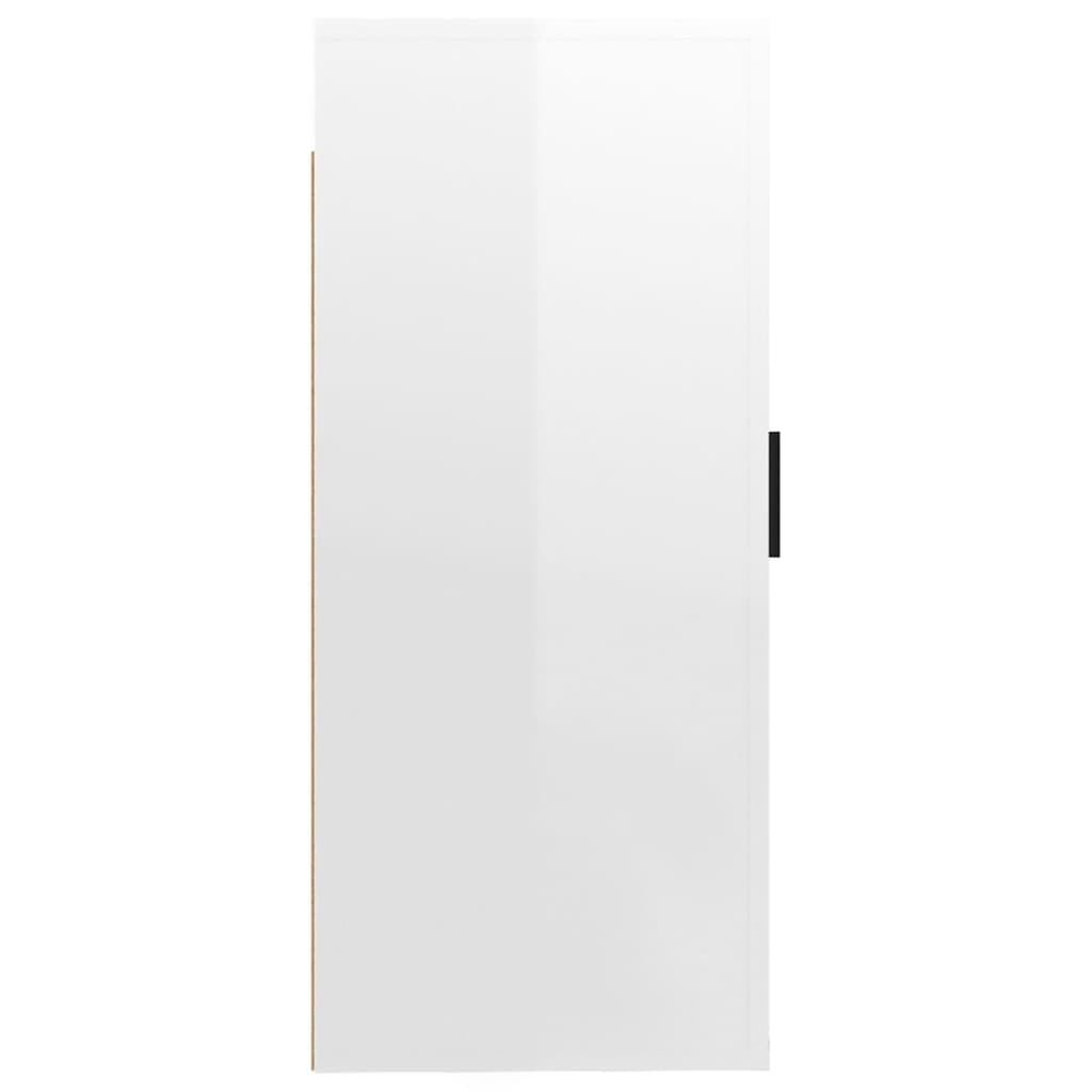 Zidni TV ormarić bijela visokog sjaja 40x34,5x80 cm