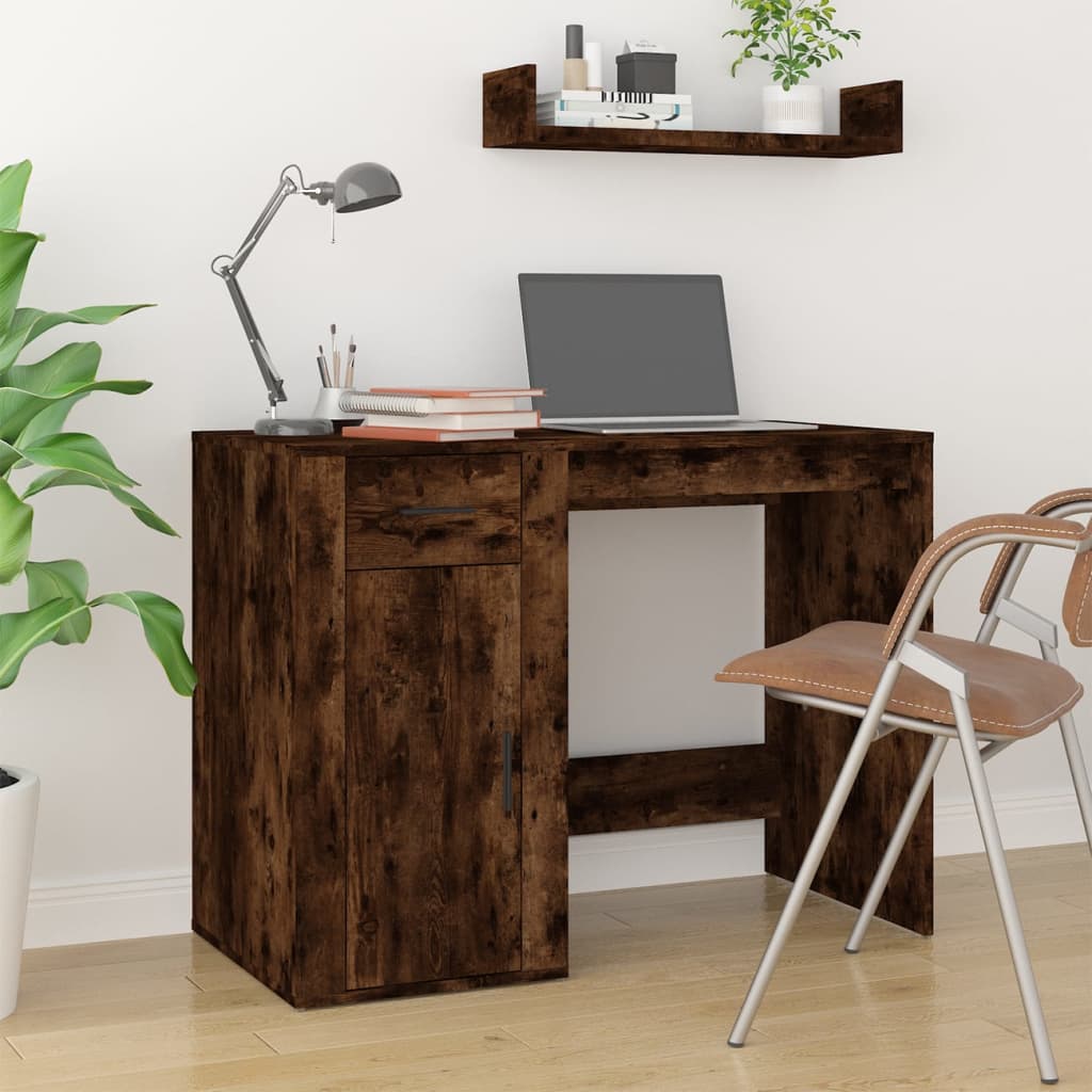 Radni stol boja dimljenog hrasta 100x49x75 cm konstruirano drvo