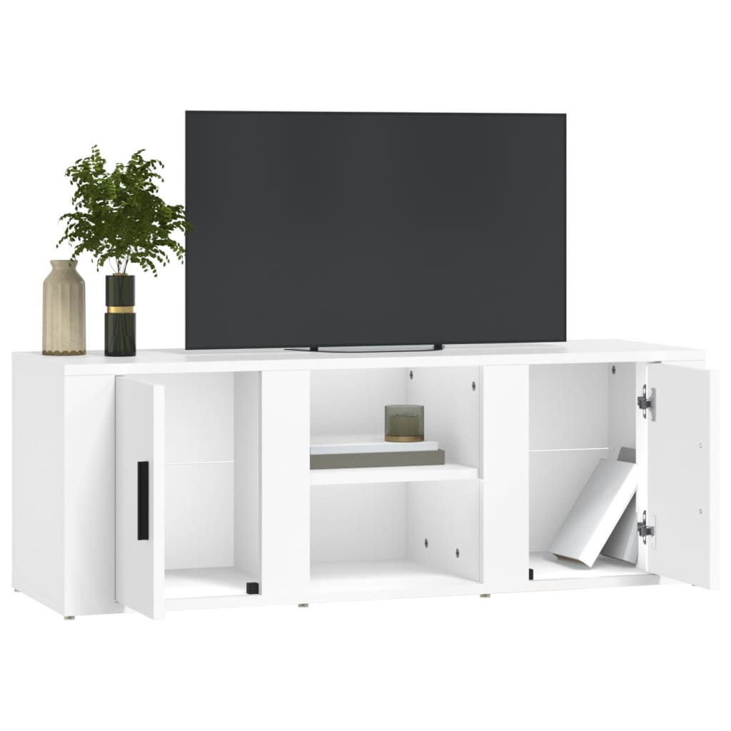 TV ormarić bijeli 100 x 31,5 x 35 cm od konstruiranog drva