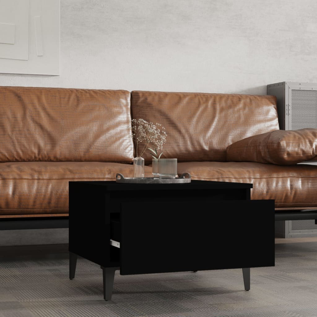 Bočni stolići 2 kom crni 50 x 46 x 35 cm od konstruiranog drva