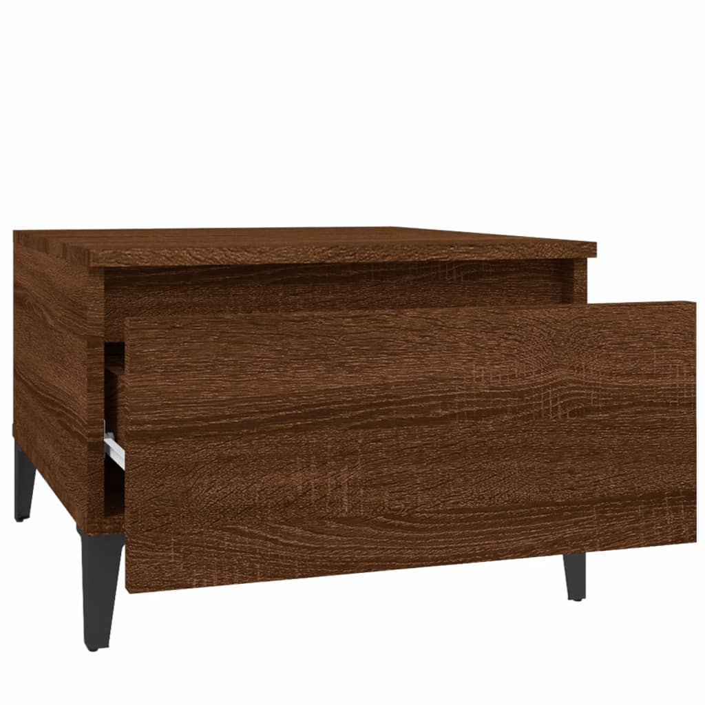 Bočni stolići 2 kom Smeđi hrasta 50x46x35 cm konstruirano drvo
