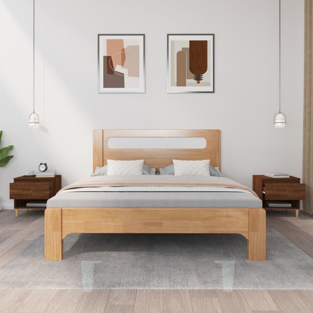 Noćni ormarići 2 kom Smeđi hrasta 50x46x50 cm konstruirano drvo
