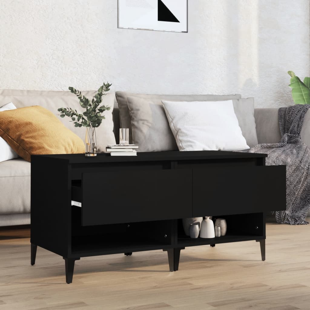 Bočni stolići 2 kom crni 50 x 46 x 50 cm od konstruiranog drva