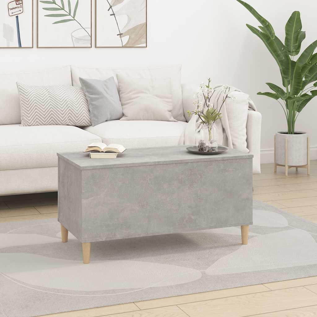 Stolić za kavu siva boja betona 90x44,5x45 cm konstruirano drvo