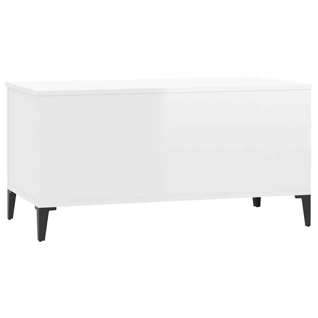 Stolić za kavu sjajni bijeli 90x44,5x45 cm konstruirano drvo