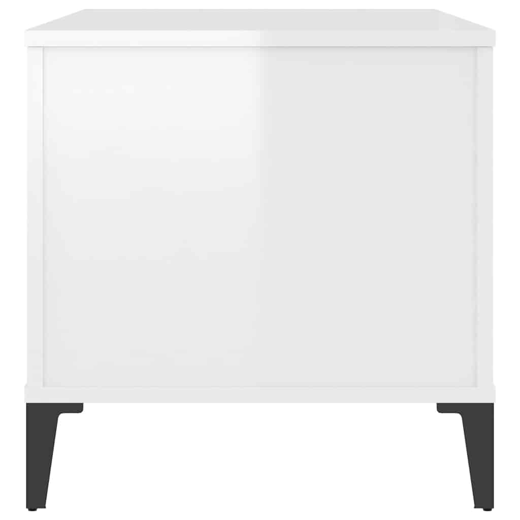 Stolić za kavu sjajni bijeli 90x44,5x45 cm konstruirano drvo
