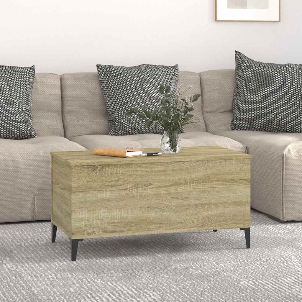 Stolić za kavu boja hrasta 90 x 44,5 x 45 cm konstruirano drvo