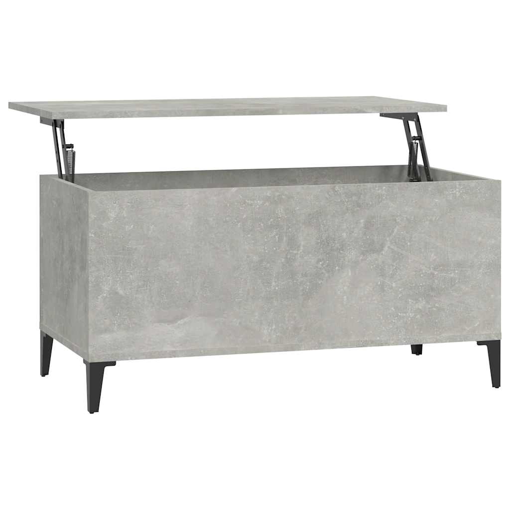 Stolić za kavu siva boja betona 90x44,5x45 cm konstruirano drvo