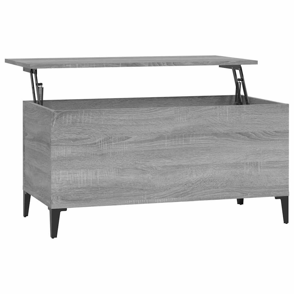 Stolić za kavu siva boja hrasta 90x44,5x45 cm konstruirano drvo