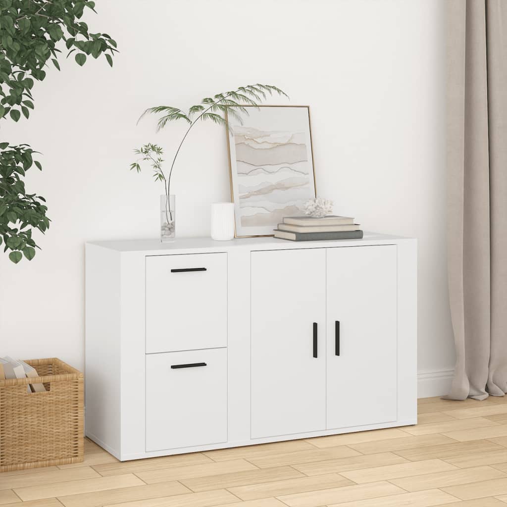Komoda bijela 100 x 33 x 59,5 cm od konstruiranog drva