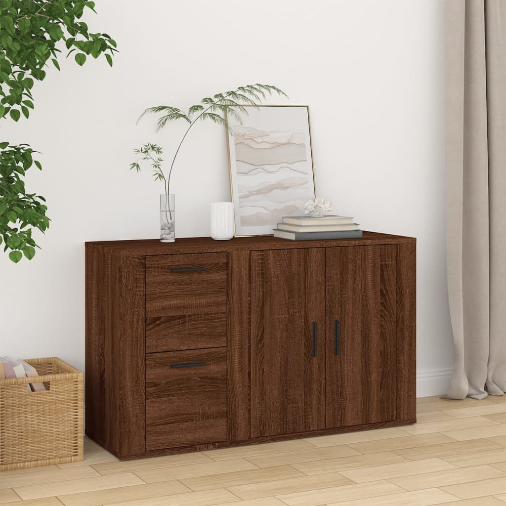 Komoda boja Smeđi hrasta 100x33x59,5 cm od konstruiranog drva