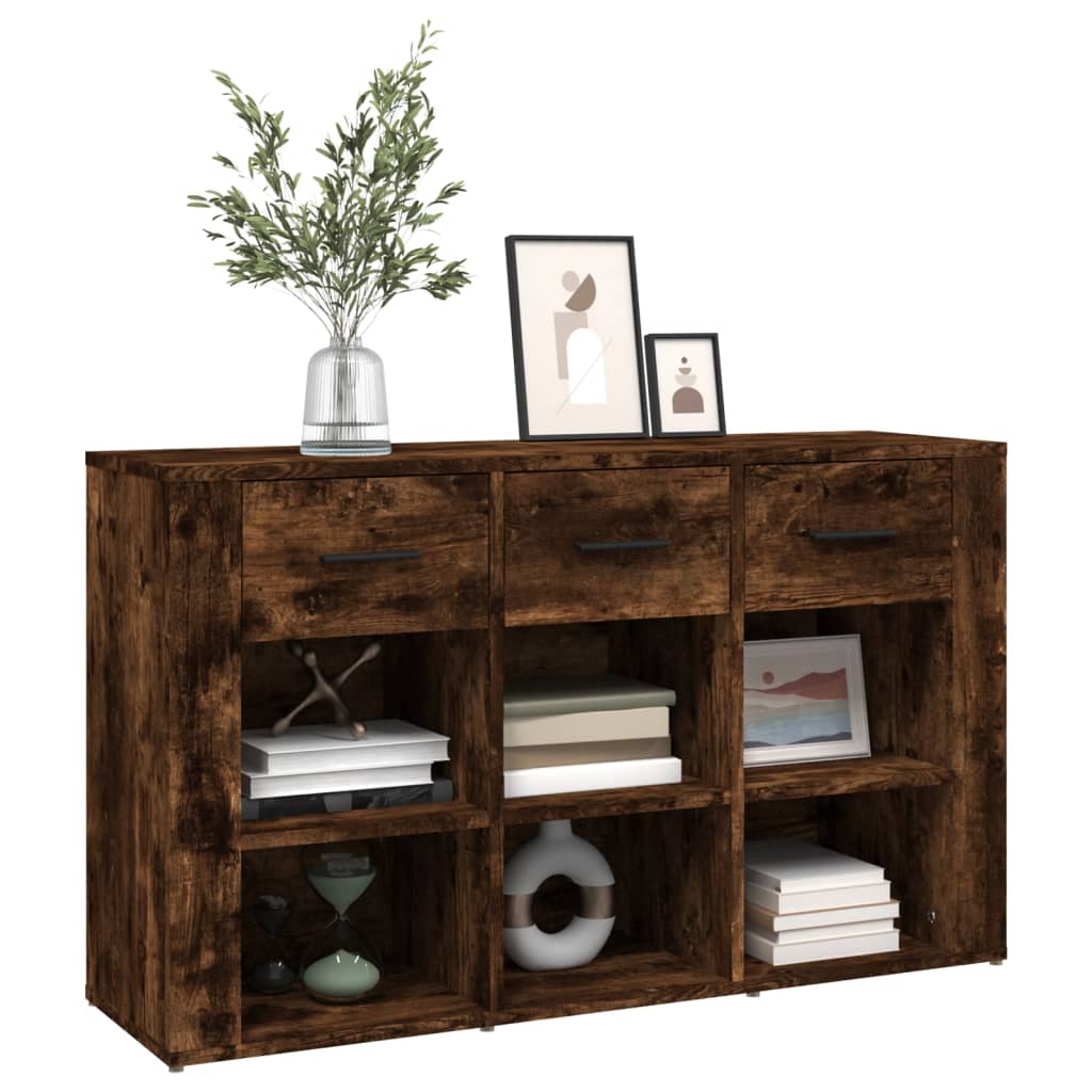 Komoda boja dimljenog hrasta 100x30x59,5 cm konstruirano drvo