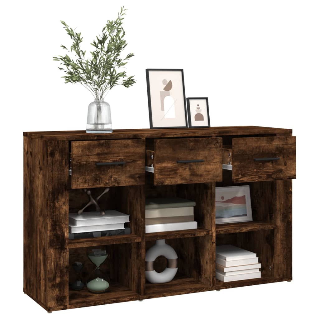 Komoda boja dimljenog hrasta 100x30x59,5 cm konstruirano drvo