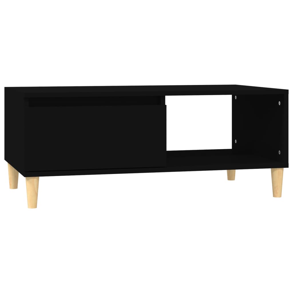 Stolić za kavu crni 90 x 50 x 36,5 cm od konstruiranog drva