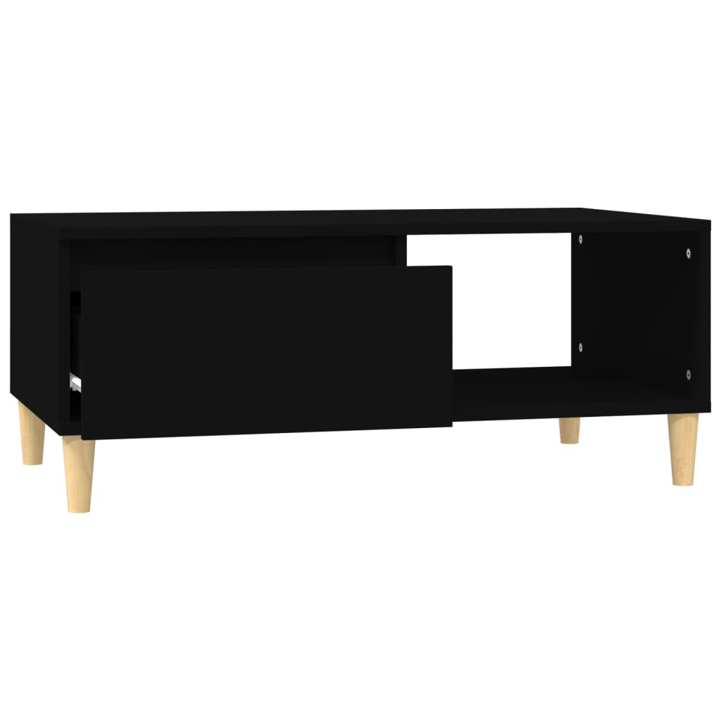 Stolić za kavu crni 90 x 50 x 36,5 cm od konstruiranog drva