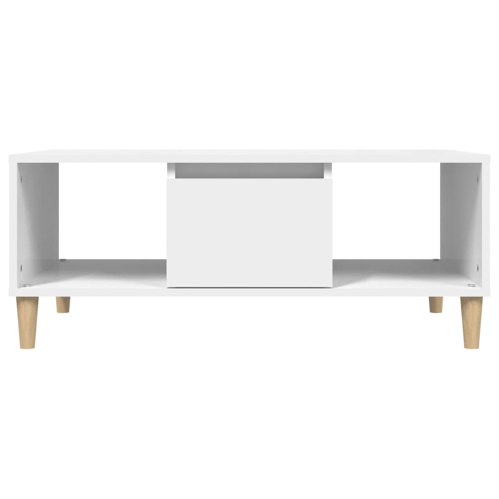 Stolić za kavu bijeli 90 x 50 x 36,5 cm od konstruiranog drva