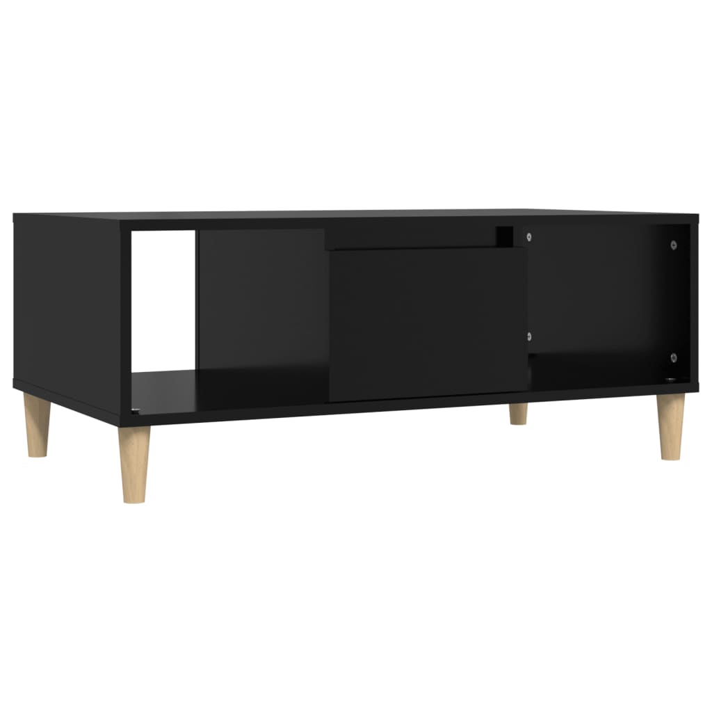Stolić za kavu crni 90 x 50 x 36,5 cm od konstruiranog drva