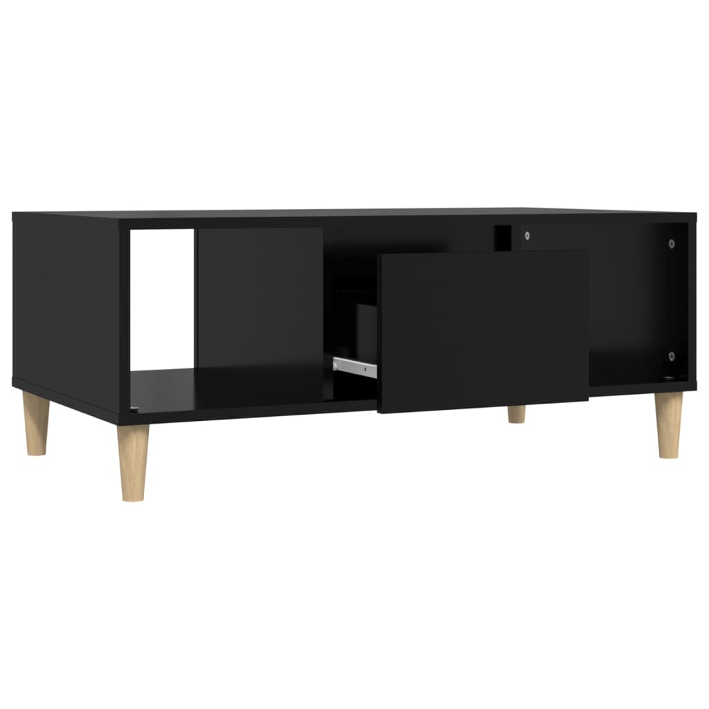 Stolić za kavu crni 90 x 50 x 36,5 cm od konstruiranog drva
