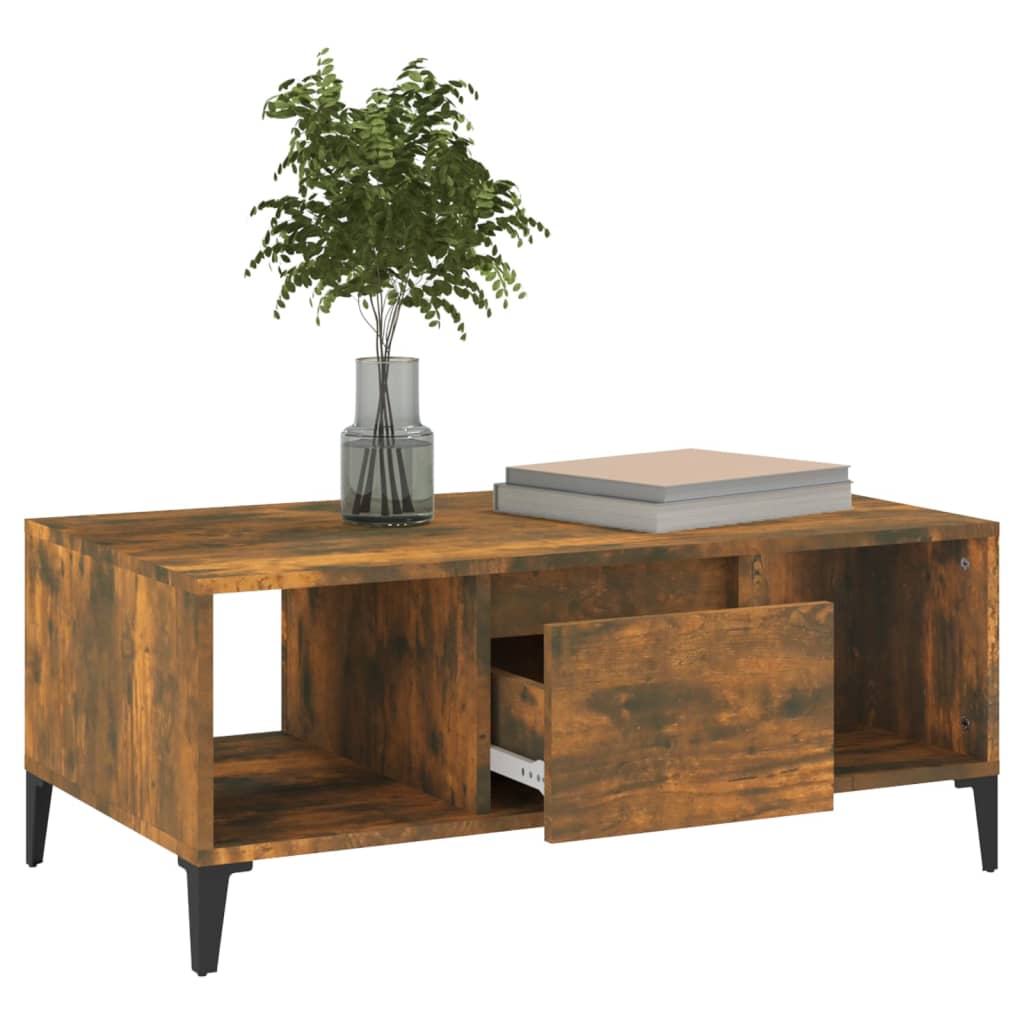Stolić za kavu boja hrasta 90x50x36,5 cm konstruirano drvo