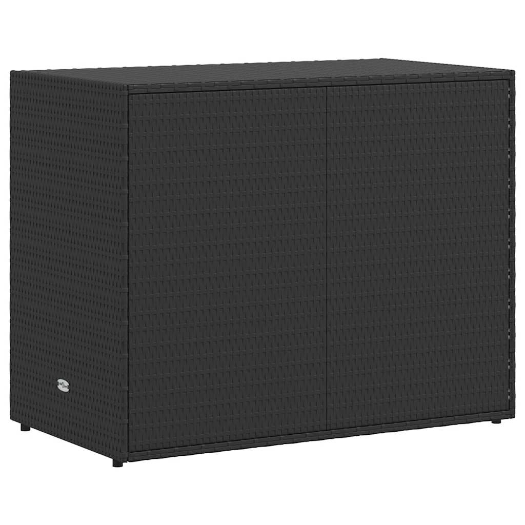 Vrtni ormarić za pohranu crni 100x55,5x80 cm poli ratan