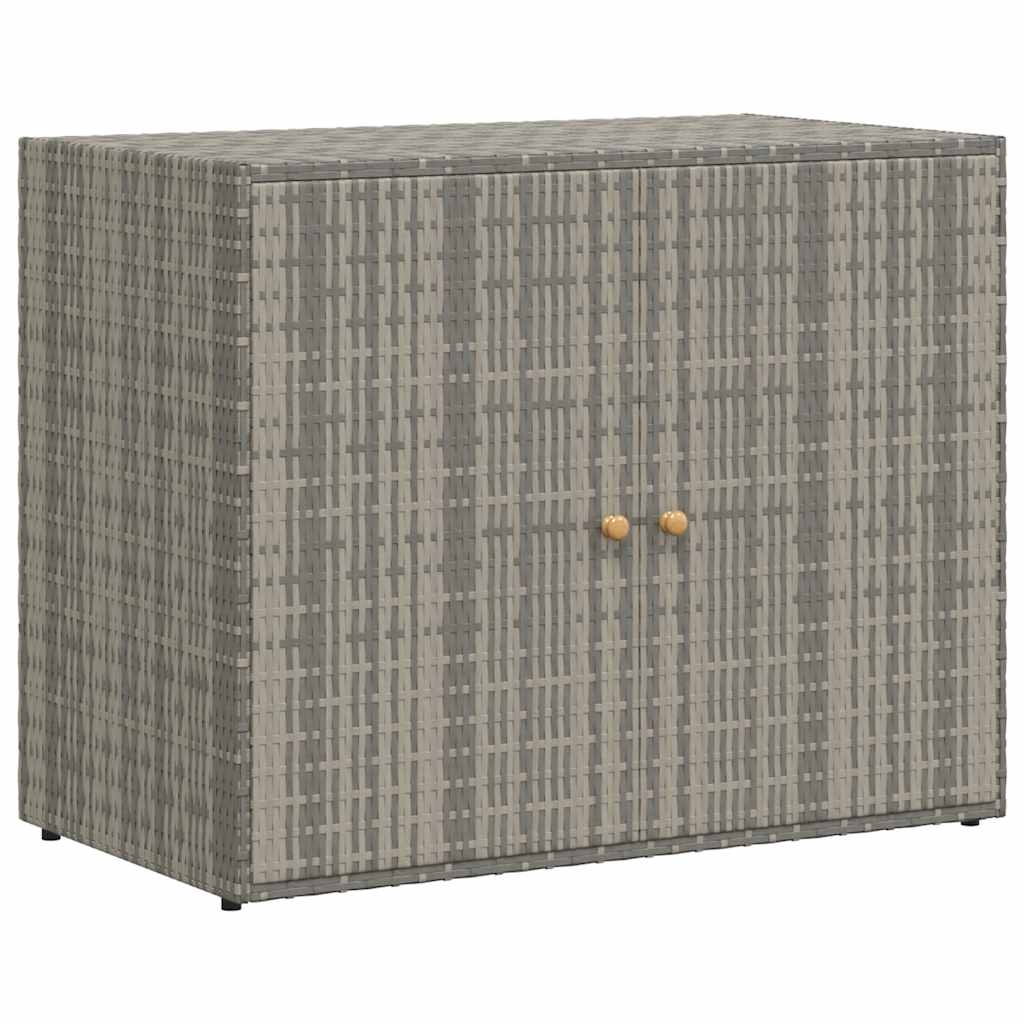 Vrtni ormarić za pohranu sivi 100 x 55,5 x 80 cm od poliratana
