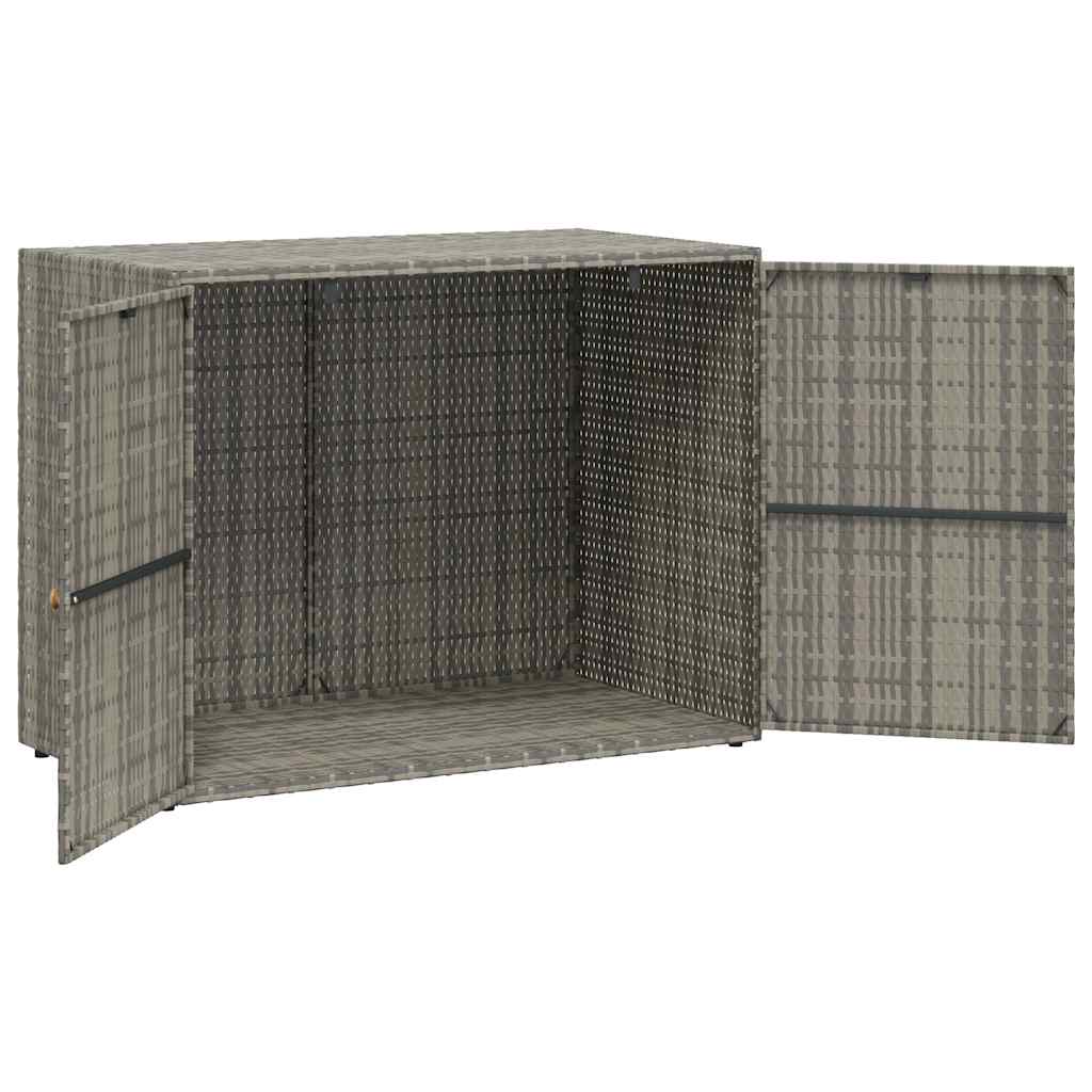 Vrtni ormarić za pohranu sivi 100 x 55,5 x 80 cm od poliratana