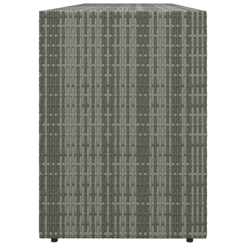 Vrtni ormarić za pohranu sivi 198x55,5x80 cm od poliratana
