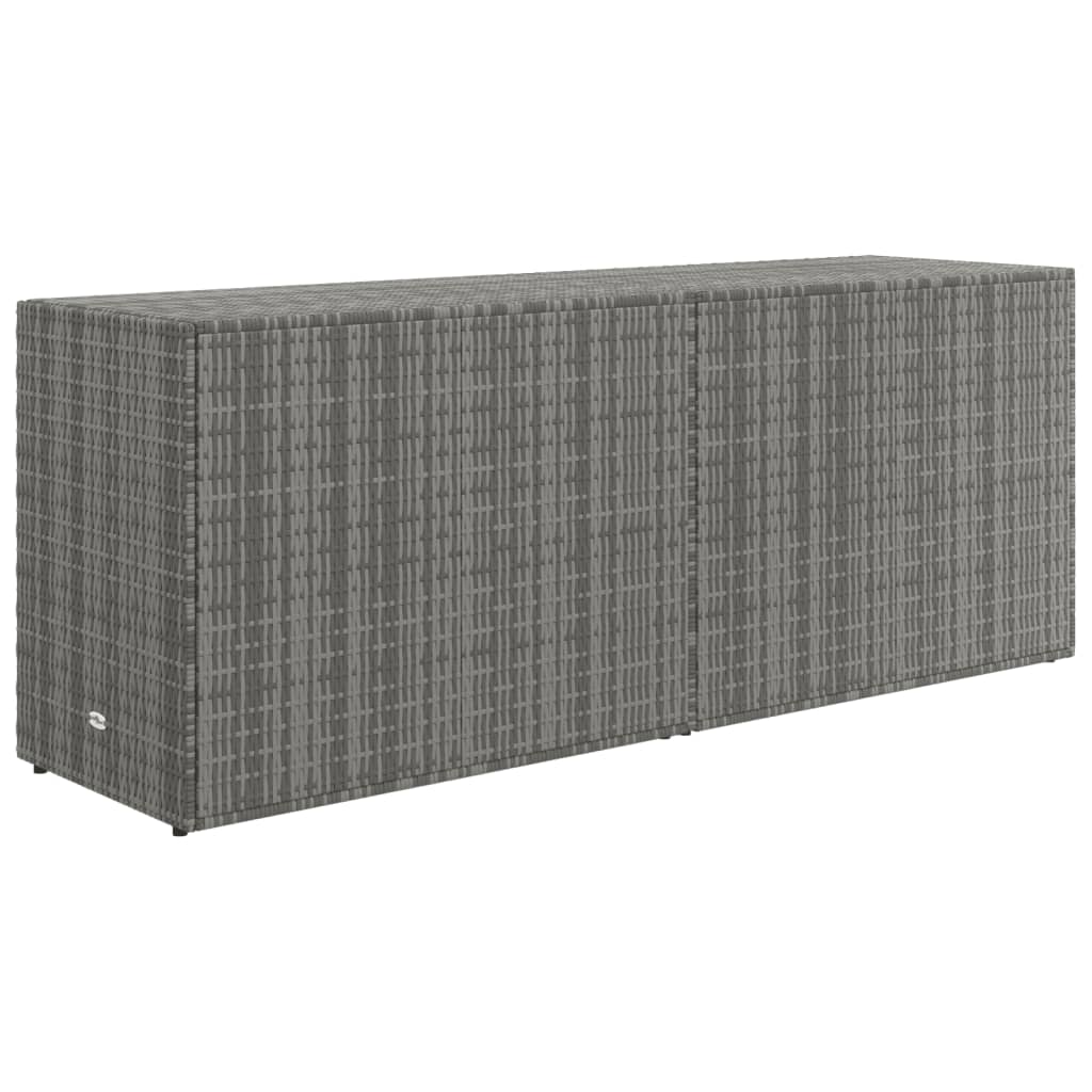 Vrtni ormarić za pohranu sivi 198x55,5x80 cm od poliratana