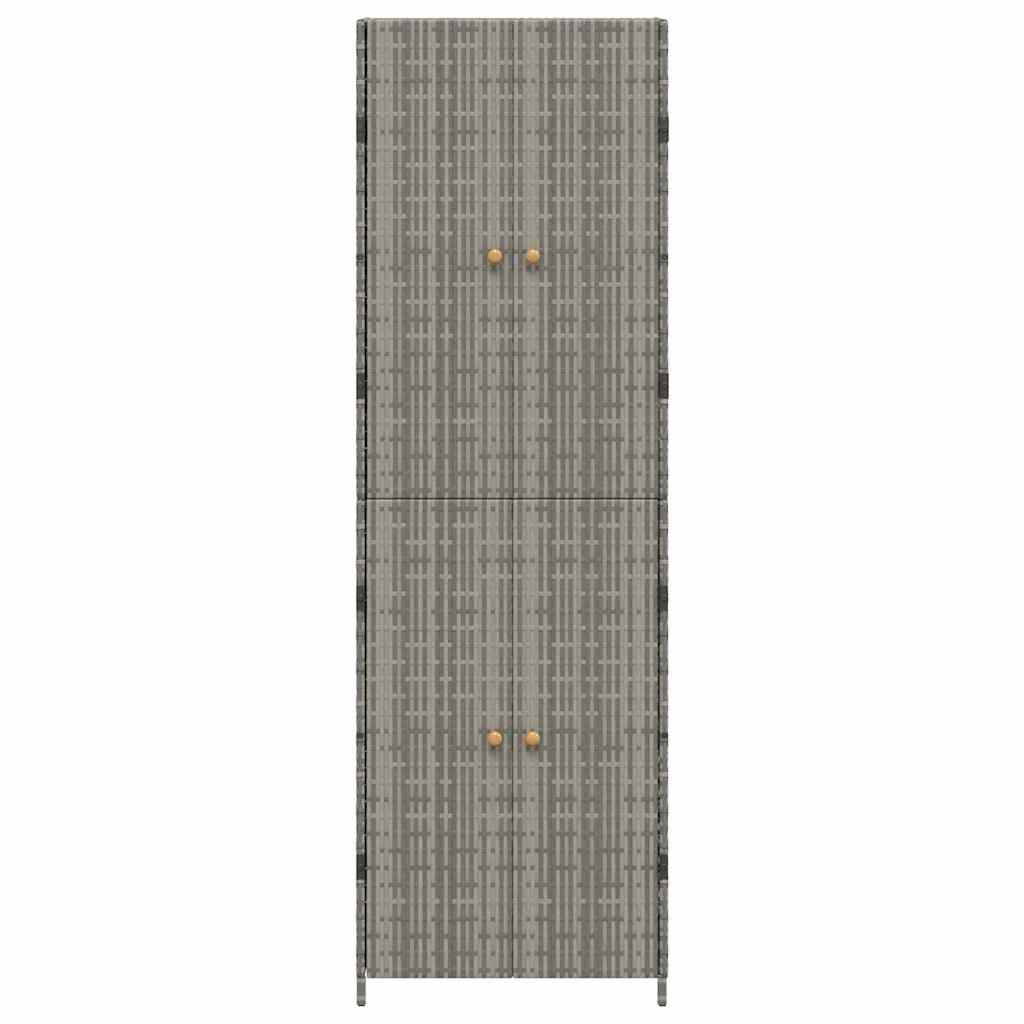 Vrtni ormarić za pohranu sivi 59 x 40 x 180 cm od poliratana