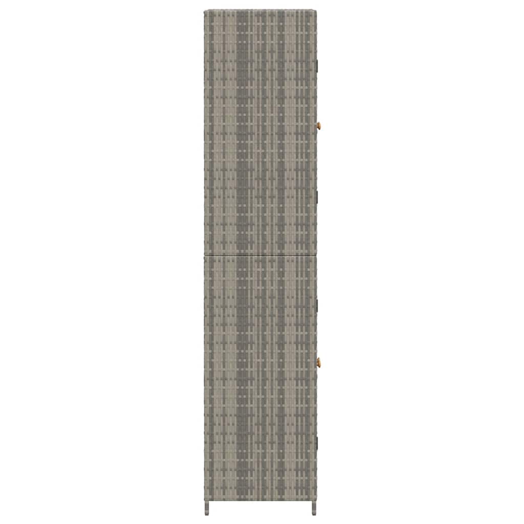 Vrtni ormarić za pohranu sivi 59 x 40 x 180 cm od poliratana