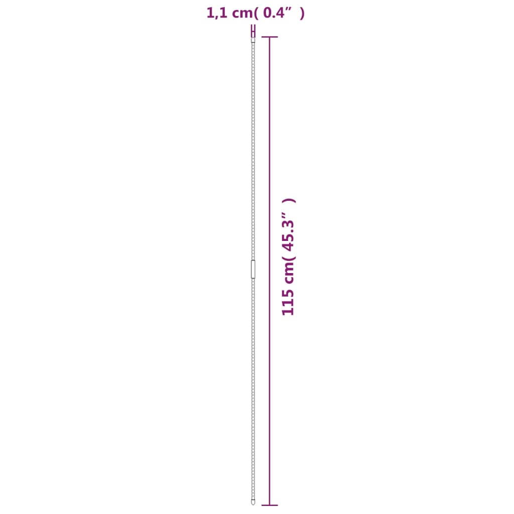 Kolci za vrtne biljke 30 kom zeleni 115 cm čelični