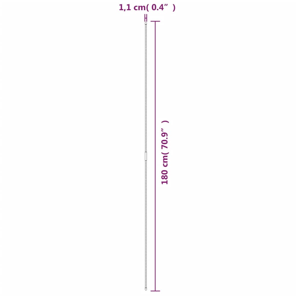 Kolci za vrtne biljke 30 kom zeleni 180 cm čelični
