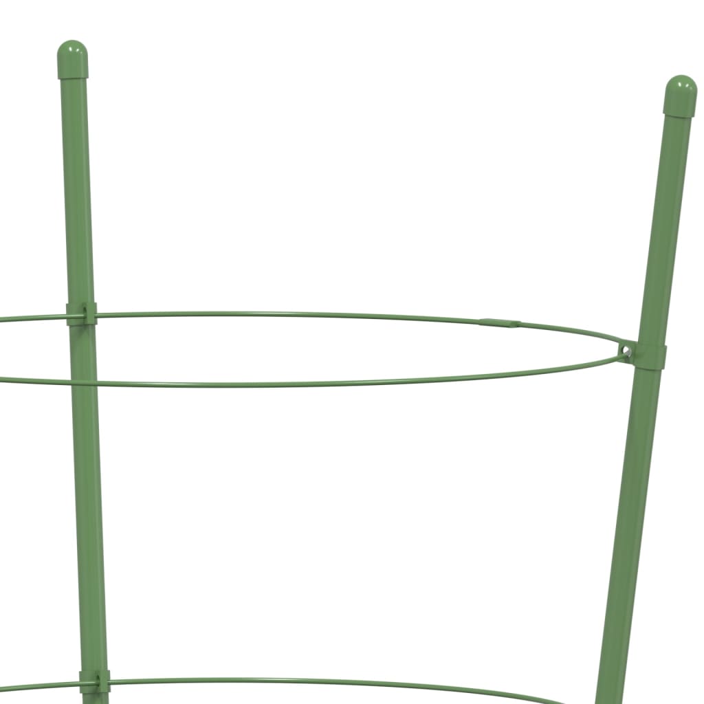 Kolci za vrtne biljke s 3 prstena 5 kom zeleni 45 cm čelični