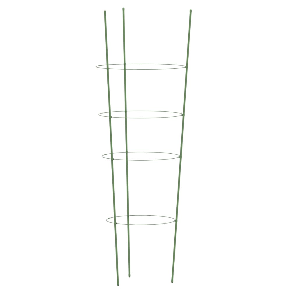 Kolci za vrtne biljke s 4 prstena 5 kom zeleni 90 cm čelični