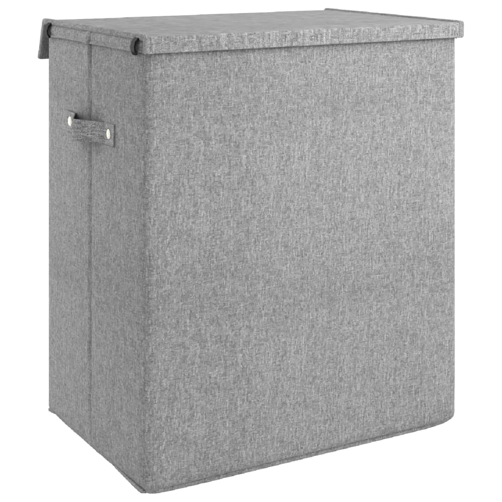 Sklopiva košara za rublje siva 51x34,5x59,5 cm umjetno platno