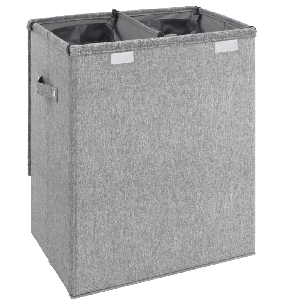 Sklopiva košara za rublje siva 51x34,5x59,5 cm umjetno platno