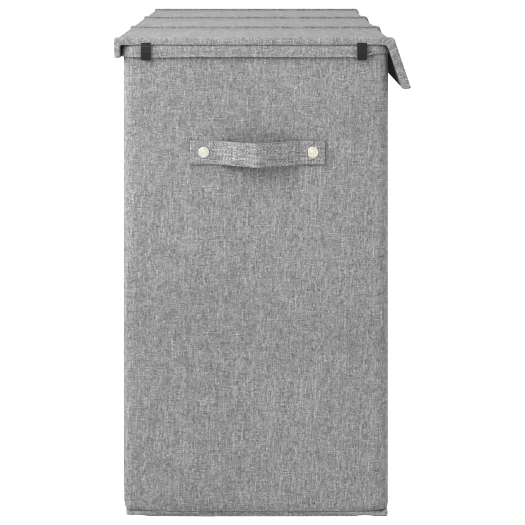 Sklopiva košara za rublje siva 64,5x34,5x59 cm umjetno platno