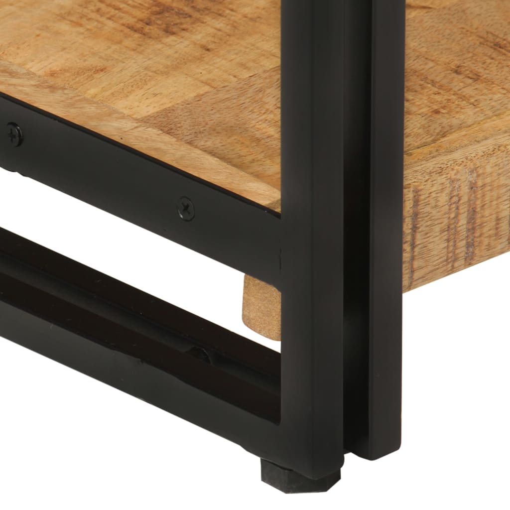 Regal za knjige s 3 razine 77x30x80 cm od drva manga i željeza